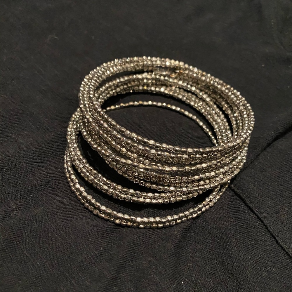 Stella & Dot wrap bracelet in silver